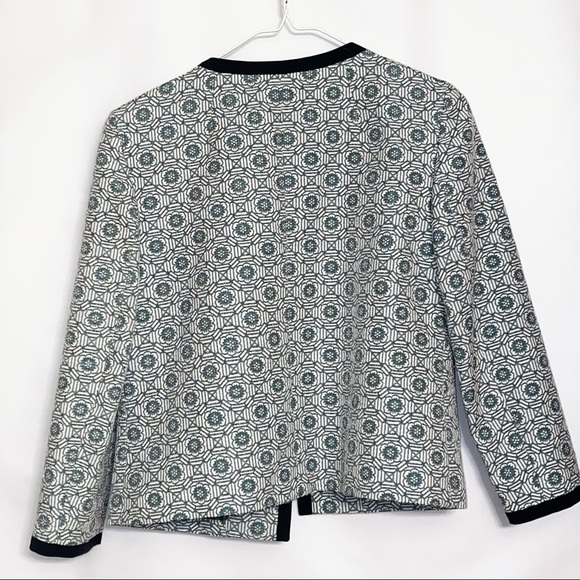 NWOT NINE WEST Green Embroidered Open Blazer - Picture 3 of 4